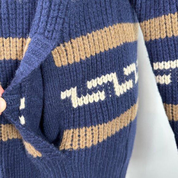 Pendleton Southwestern 100% Lams Wool Chunky Knit Zip Cardigan Sweater Women S - Picture 8 of 15